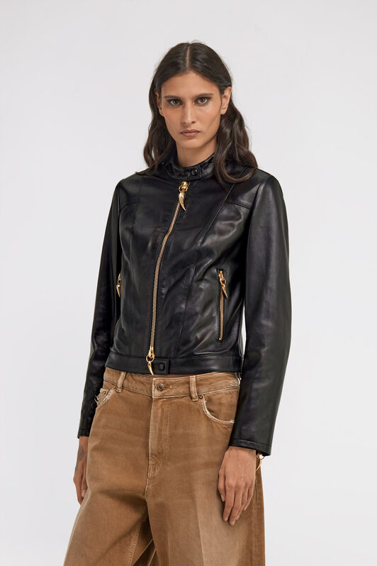 RC Leather biker jacket Black SKP400-PN504