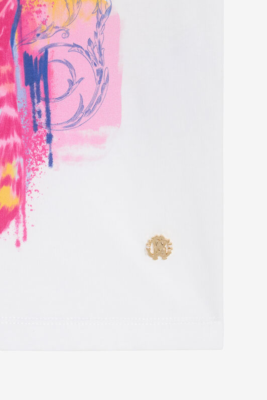 JU White Cotton T-Shirt With Print JU White Cotton T-Shirt With Print OPTICAL WHITE VJT62K-JD001