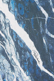 RC Silk Mini Dress With Marble Print Dark blue UKT109-4QN22