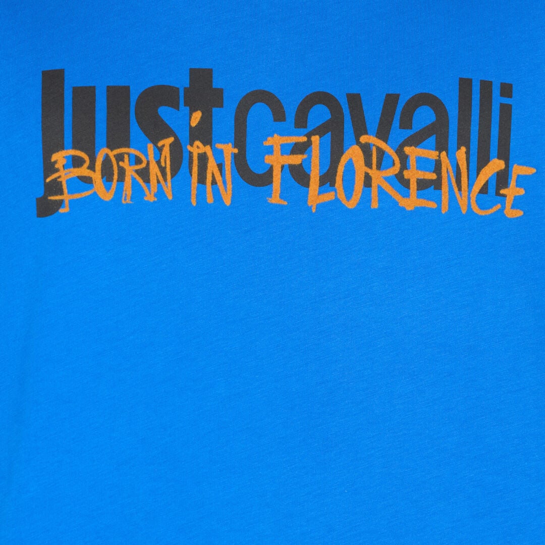 JC Just Cavalli Logo T-Shirt JC Just Cavalli Logo T-Shirt Blue RRT928-RR190
