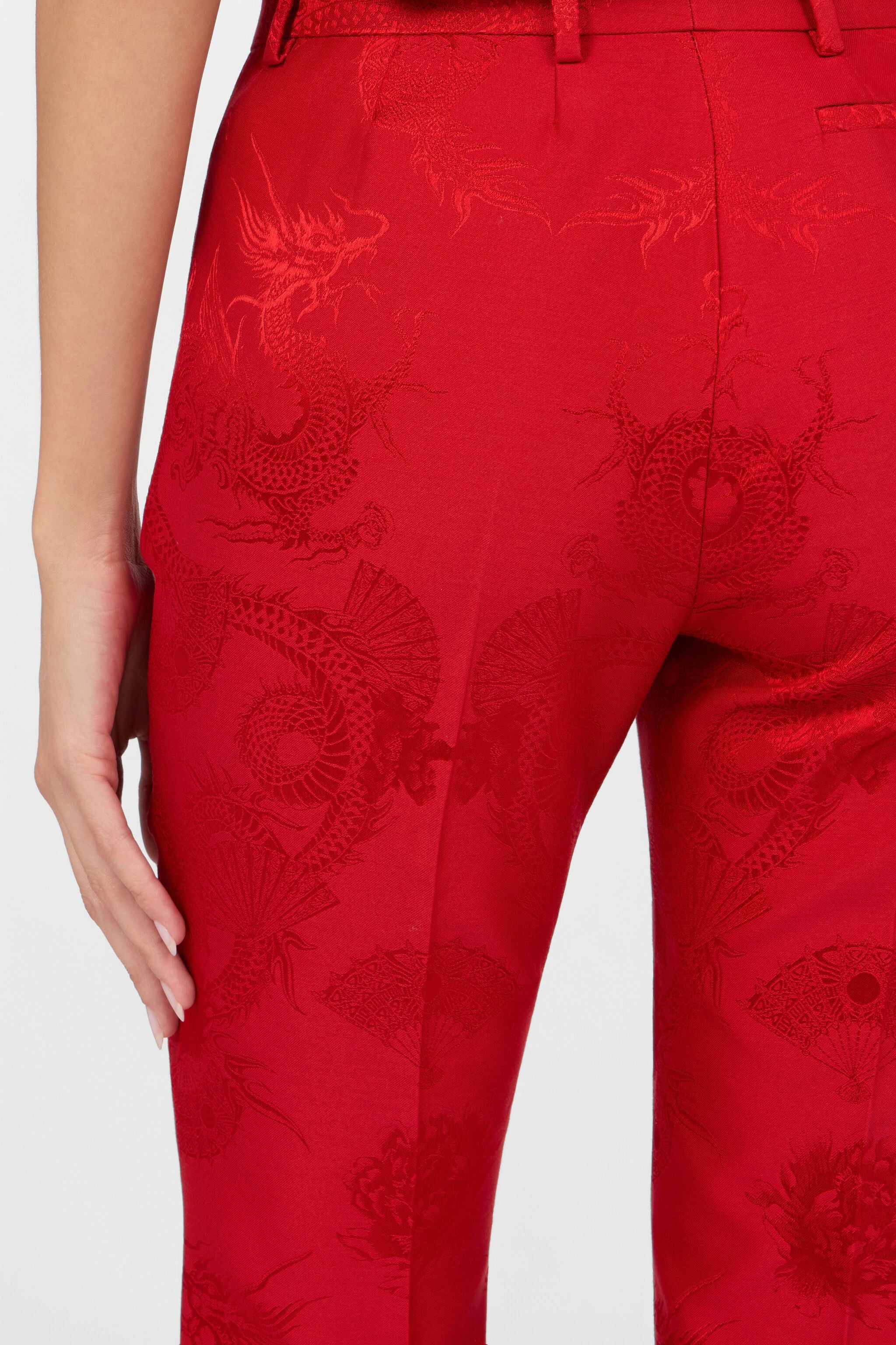 RC Pantalon Dunkelrot Mit Drachenmotiv RC Pantalon Dunkelrot Mit Drachenmotiv ROSSO SCURO 191664 VQT207-TJ033