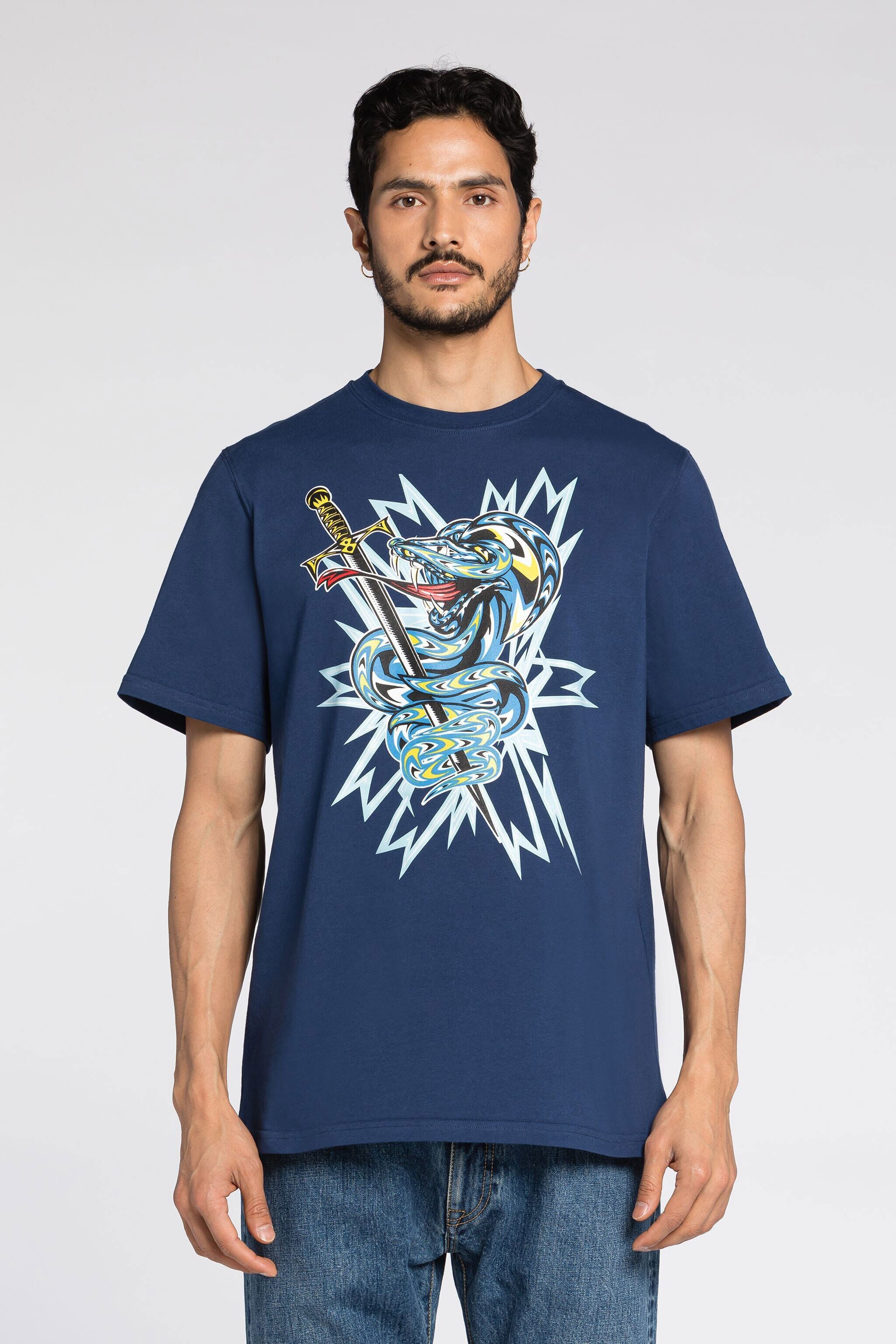 RC T-Shirt mit grafischem Print RC T-Shirt mit grafischem Print Dunkelblau QRT61B-JD060