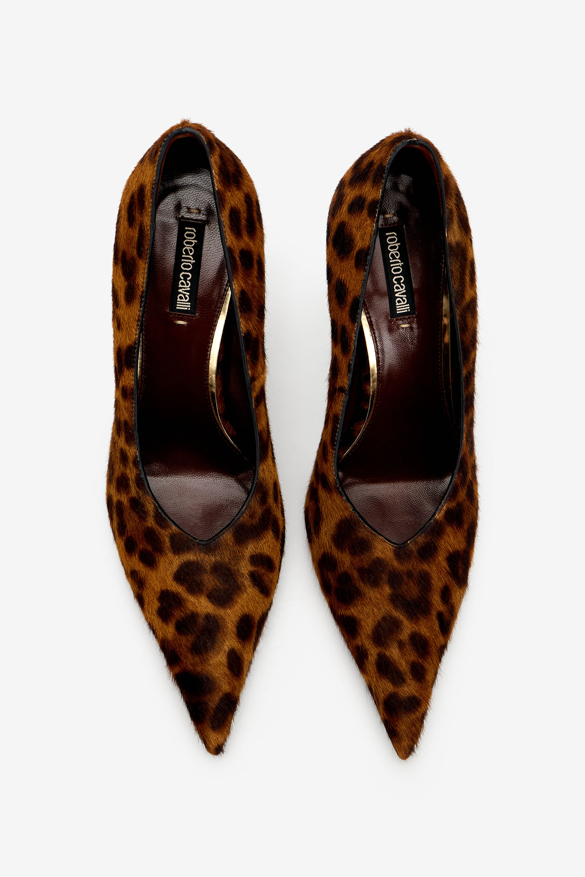 RC Serpentine Pumps aus Leder mit Jaguar-Print JAGUAR SKIN PRINT WKS009-PZC30