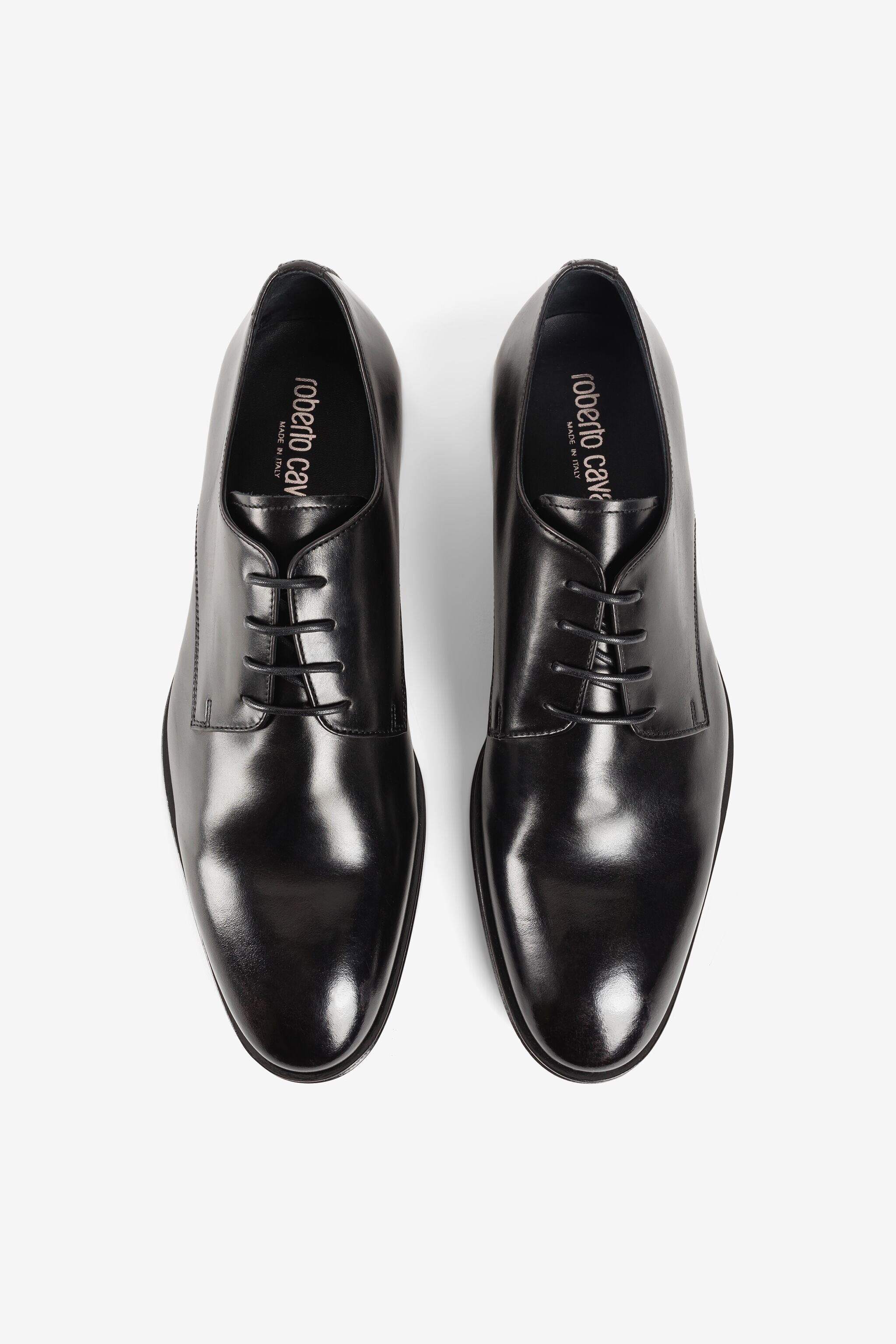 RC Logo plaque leather Derby shoes RC Logo plaque leather Derby shoes Black RRS025-PZA84