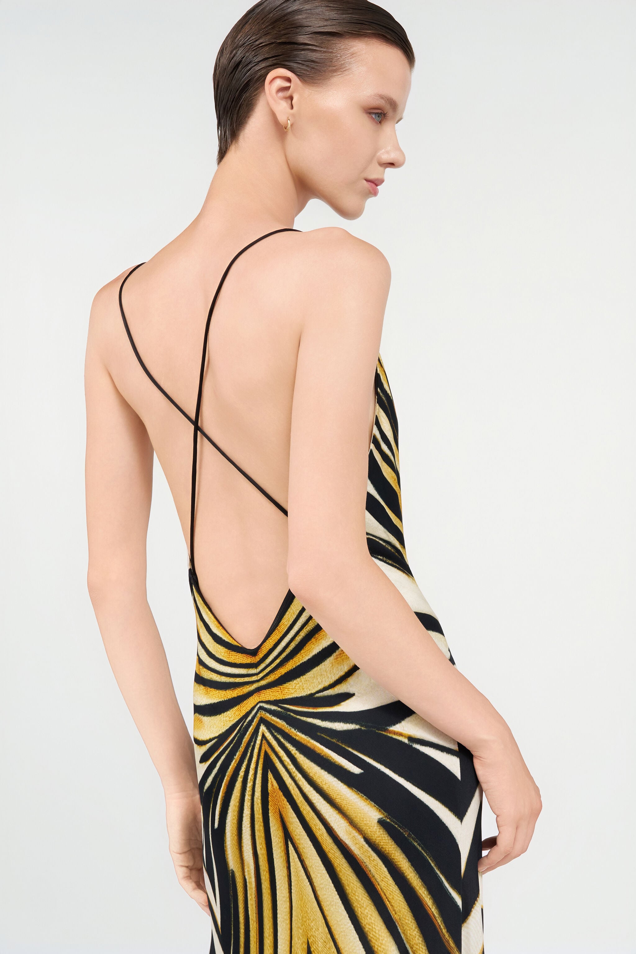 RC Kleid Mit Ray Of Gold-Print GIALLO SEN.C.150850 TKT109-JRM33