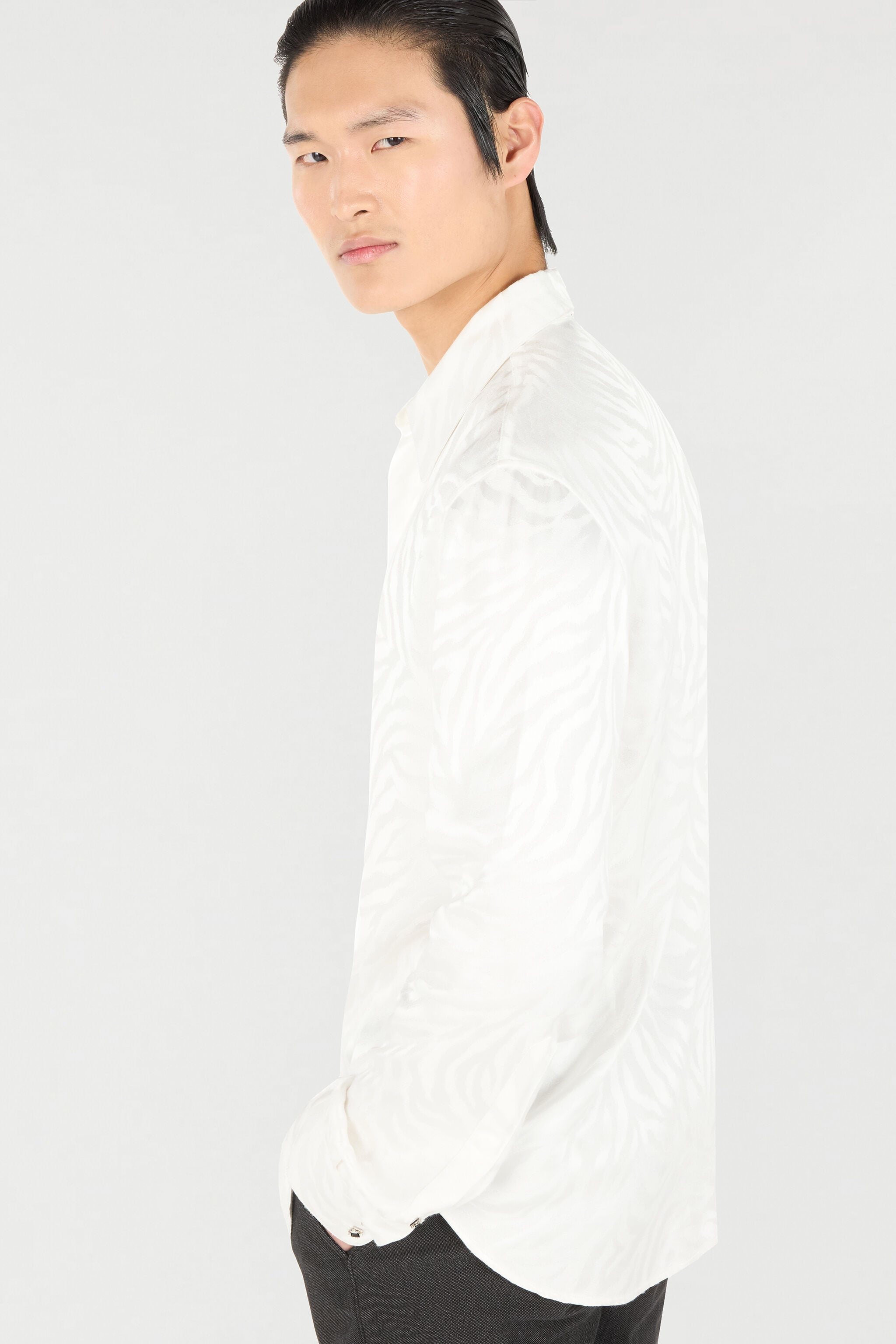 RC Long Shirt With Tiger Skin Print RC Long Shirt With Tiger Skin Print White URT700-DJ097