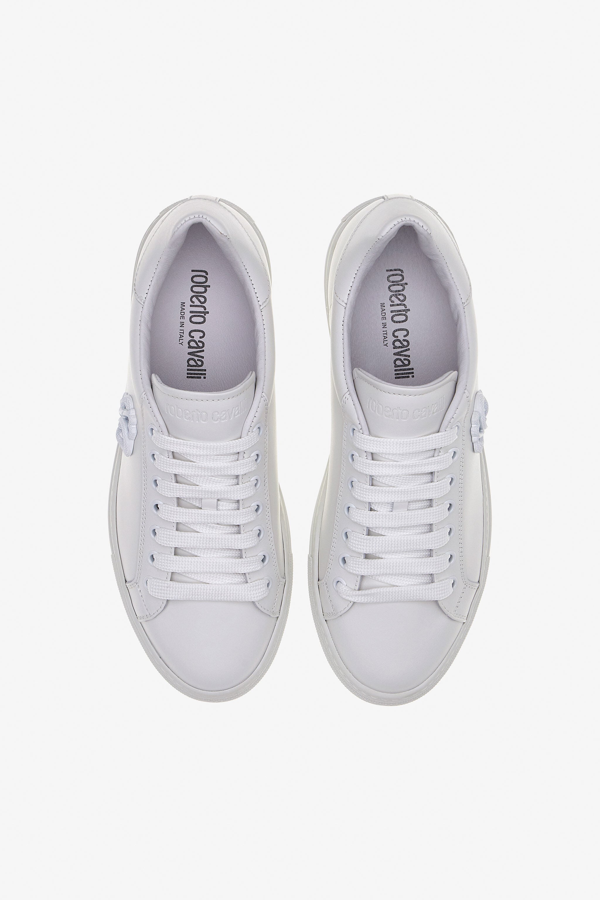 RC Zapatillas Blancas De Piel Con Logotipo RC Zapatillas Blancas De Piel Con Logotipo Blanco/Plata SKS031-PZA90