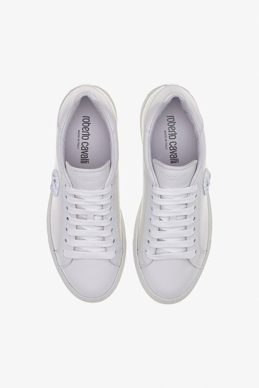 RC Zapatillas Blancas De Piel Con Logotipo RC Zapatillas Blancas De Piel Con Logotipo Blanco/Plata SKS031-PZA90