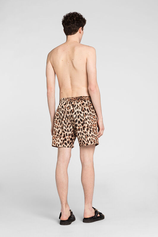 RC Heritage Jaguar-Print Swim Shorts Light Brown ONH05C-TCD02