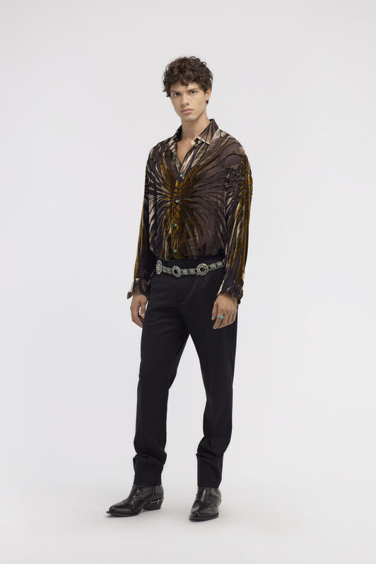 RC Shirt with Ray of Gold print BLACK RMT770-4R150
