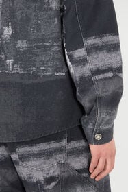 RC Overshirt Aus Denim Mit Used-Effekt Schwarz VNJ777-4NP69