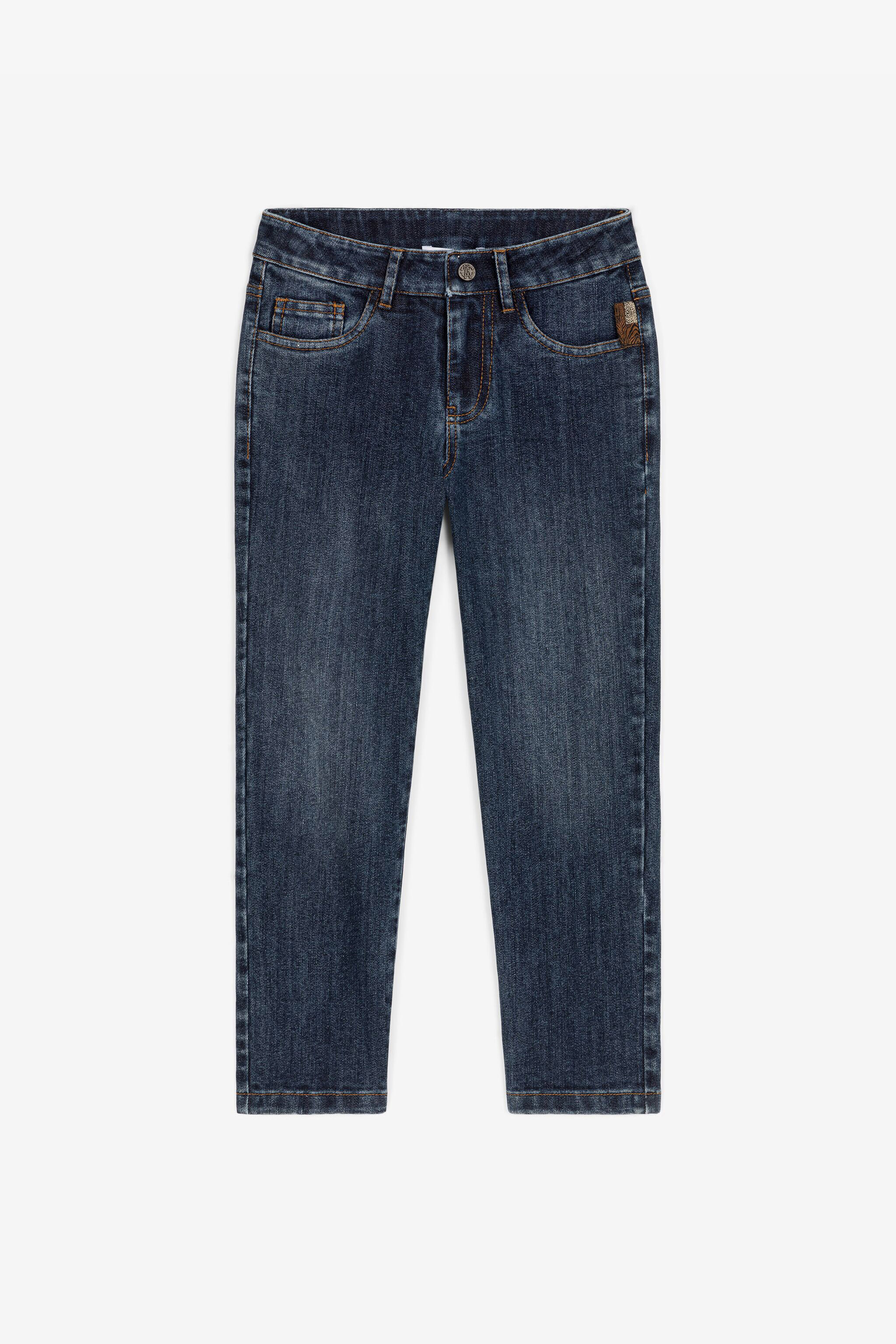 JU Jean à imprimé RC Monogram JU Jean à imprimé RC Monogram Bleu foncé RJJ204-DS015