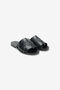 RC Sandale en cuir avec détail logo embossé RC Sandale en cuir avec détail logo embossé BLACK WNS011-PZA90