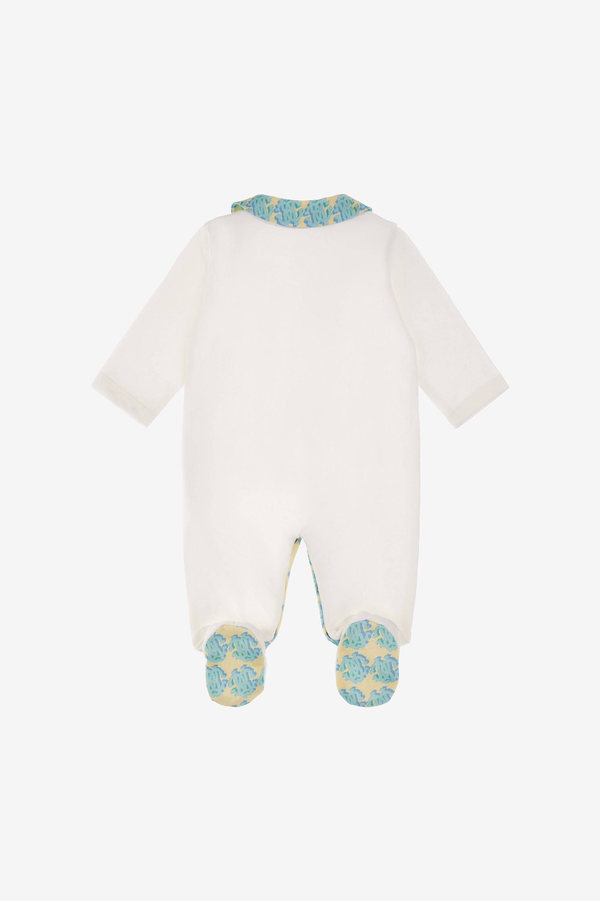 JU RC Monogram embroidery babygrow set JU RC Monogram embroidery babygrow set Weiß SJT844-JD001