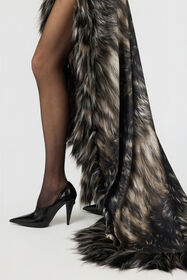 RC Dress in Silk with Fur Print RC Dress in Silk with Fur Print BLACK/BEIGE XWT151-TYT79