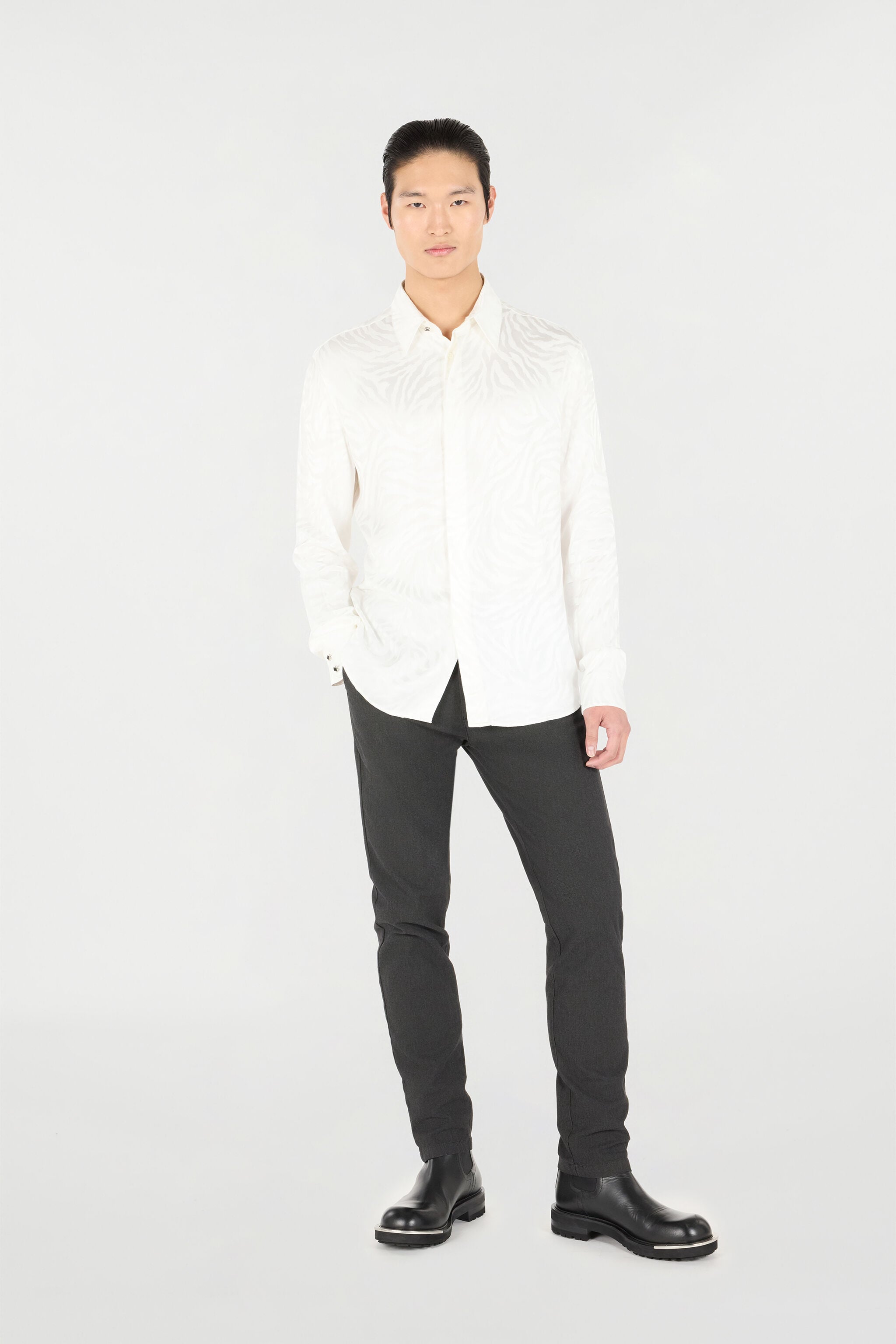 RC Long Shirt With Tiger Skin Print RC Long Shirt With Tiger Skin Print White URT700-DJ097