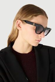 RC Gafas De Sol Ojo De Gato Monograma RC Negro SALD44-ID155