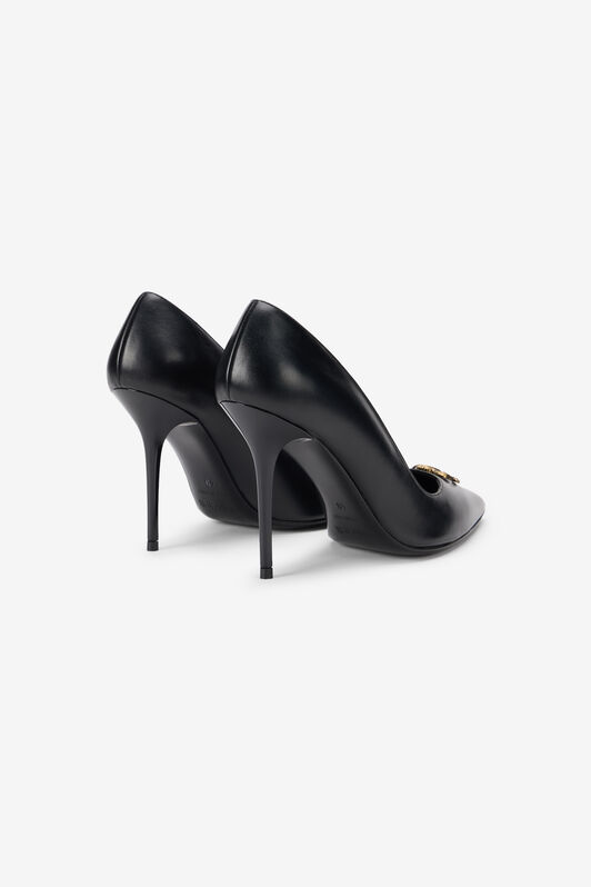 RC Black Pumps With Gold Bee Detail BLACK TOS00P-PZC15