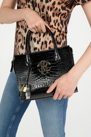 RC Sac à Main Noir avec Monogram RC BLACK QOB00D-PZO32