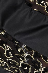 RC Long See-Through Dress With Leopard Print Pattern NERO ORO VQT130-FC005