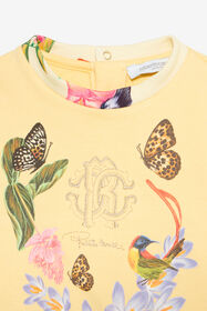 JU Felpa con stampa floreale YELLOW VJT660-CF050