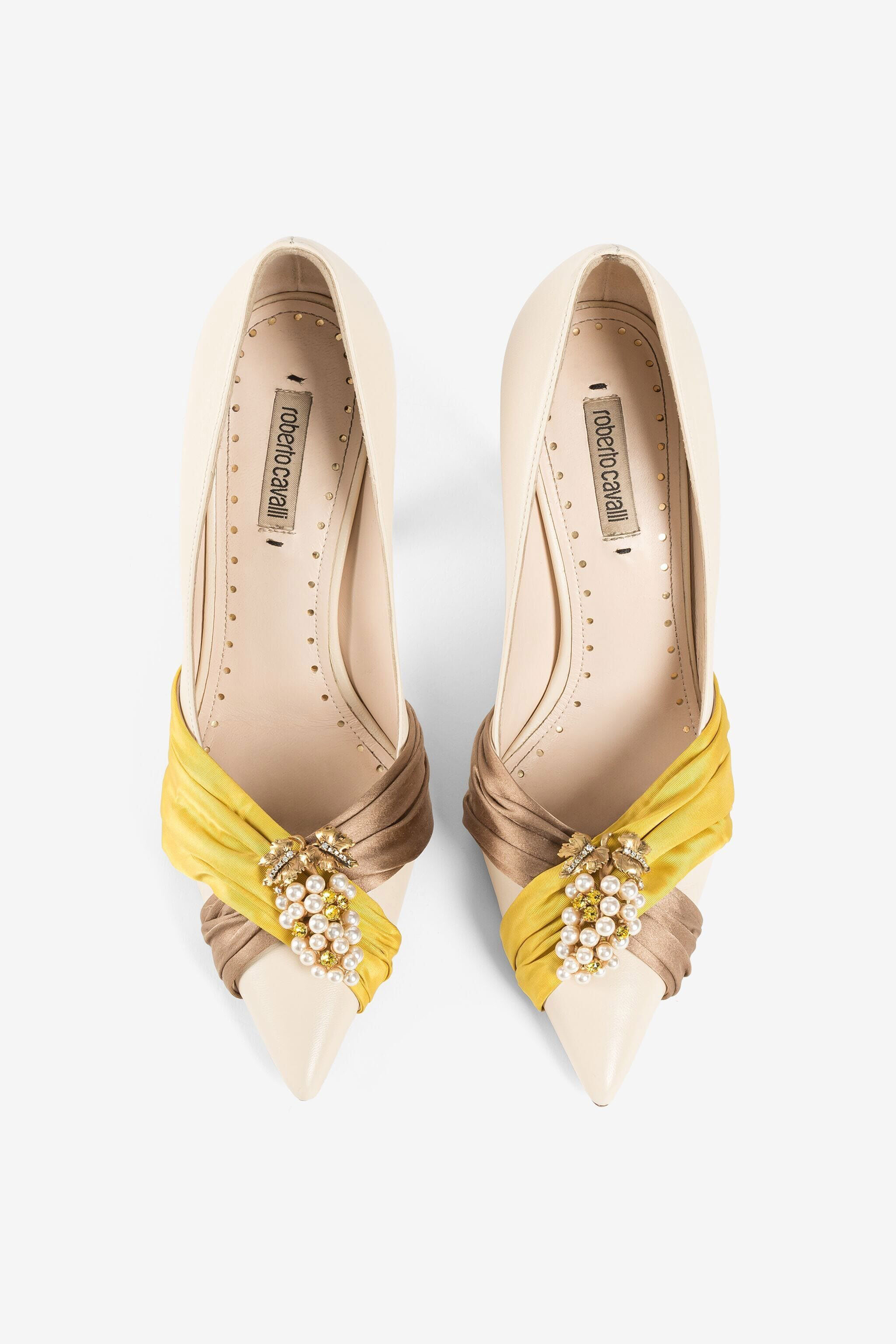 RC Slingback-Pumps mit Tigerzahn RC Slingback-Pumps mit Tigerzahn Hellbraun/Gelb QWS021-PN222