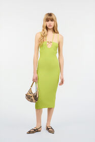 JC Rib-Knit Midi Dress Light green UFT165-UF231