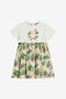 JU Robe Avec Jupe En Broderie Anglaise Et Imprimé JU Robe Avec Jupe En Broderie Anglaise Et Imprimé MILKY WHITE UJT106-JD001