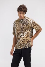 RC T-Shirt mit Jaguar Skin-Print Hellbraun SRT62E-3PH91