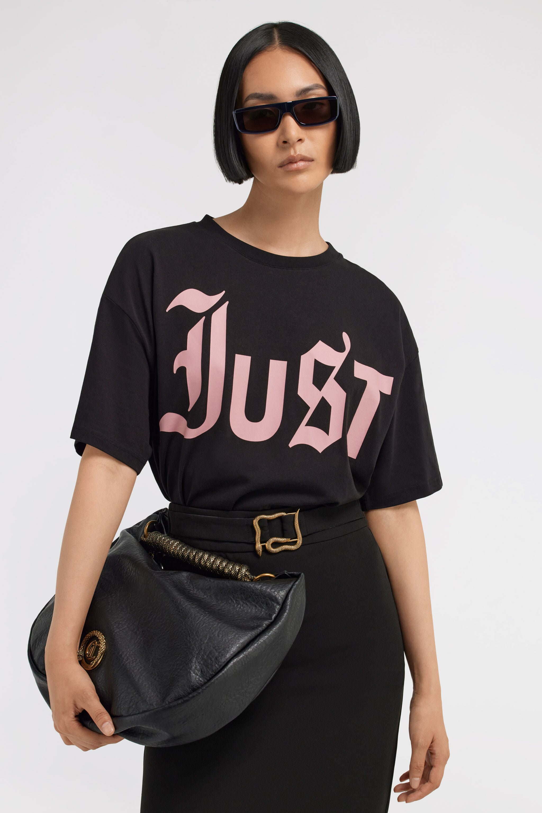JC Just Cavalli T-shirt Black TFT097-TF153