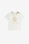JU T-Shirt Avec Monogramme RC Et Logo Dorés JU T-Shirt Avec Monogramme RC Et Logo Dorés Blanc UJT62R-JD001