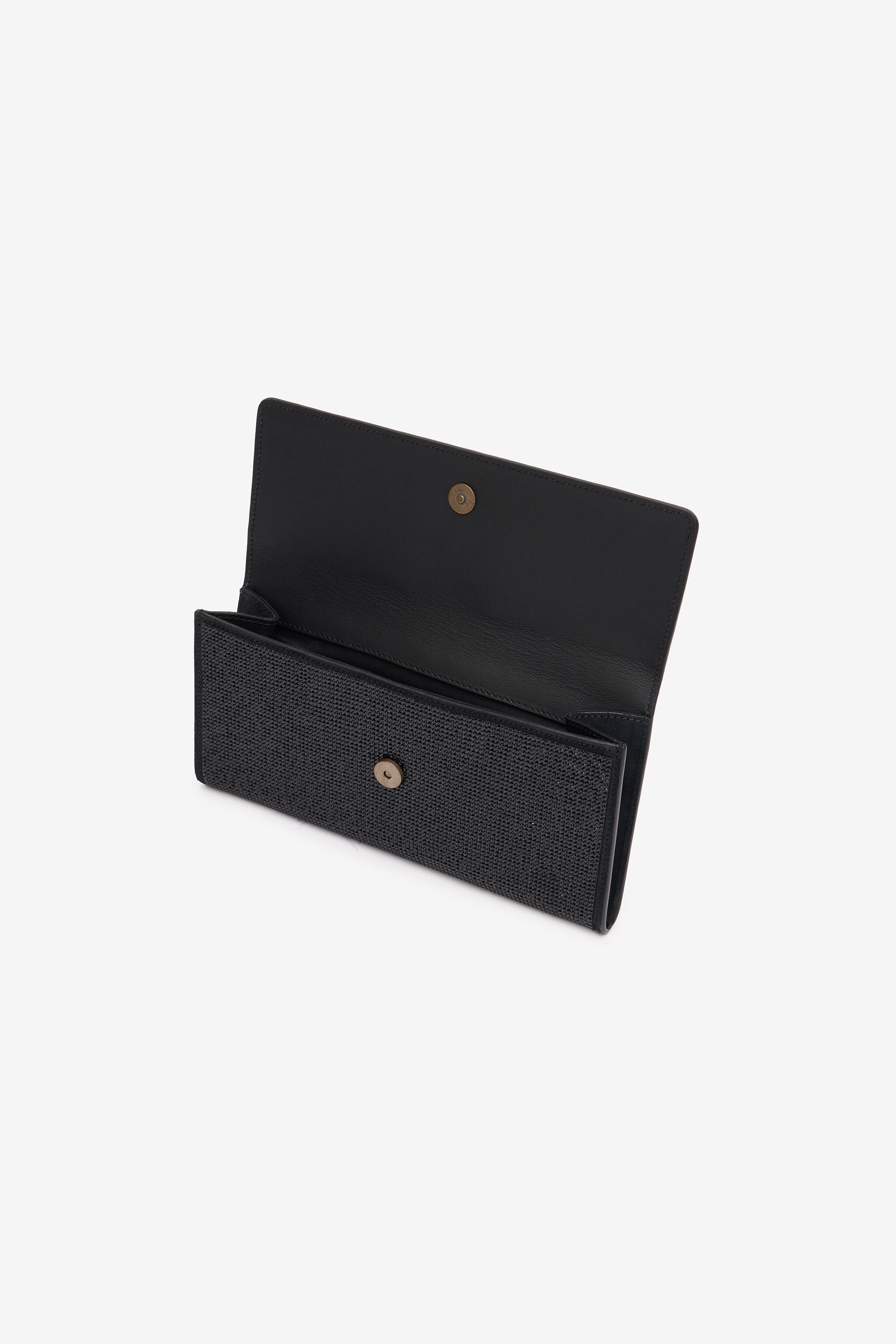 RC Pochette Nera Impreziosita da Cristalli con Mirror Snake Monogram RC Pochette Nera Impreziosita da Cristalli con Mirror Snake Monogram Nero POB00D-PZO09