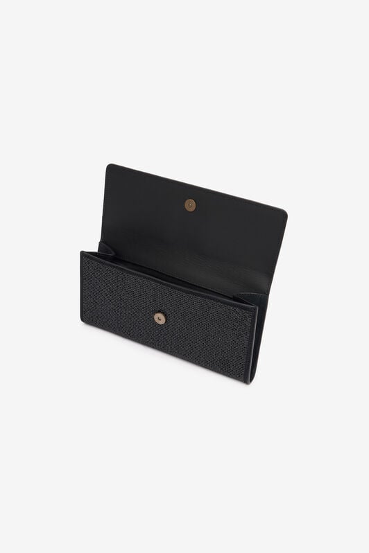 RC Pochette Nera Impreziosita da Cristalli con Mirror Snake Monogram RC Pochette Nera Impreziosita da Cristalli con Mirror Snake Monogram Nero POB00D-PZO09