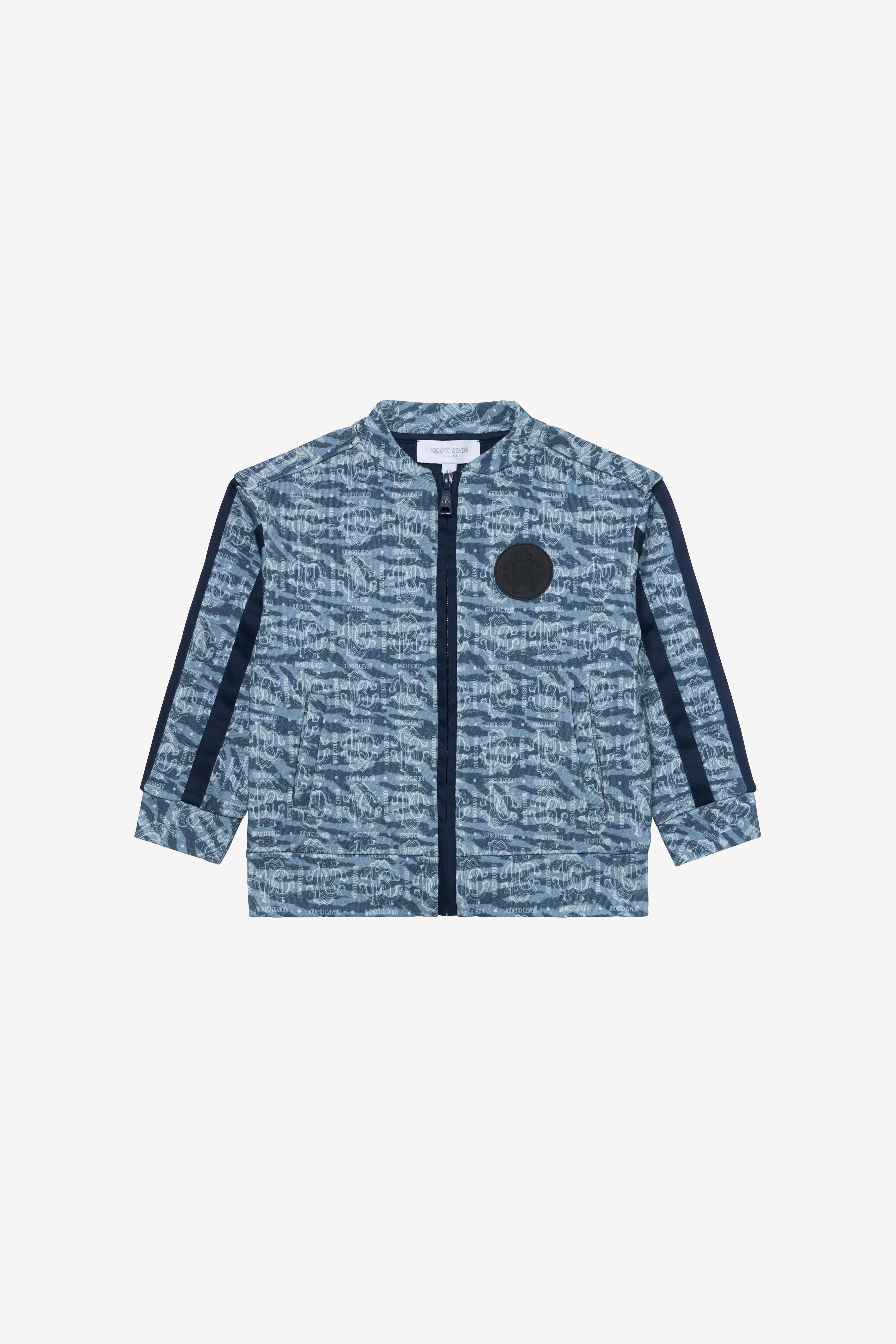 JU Sudadera Zip-Up con Estampado Monogram RC JU Sudadera Zip-Up con Estampado Monogram RC LIGHT BLUE/DARK BLUE UJT68E-5OO44
