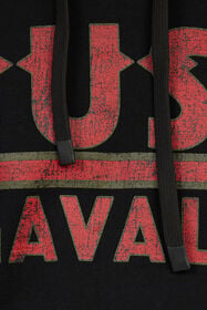 JC Black Hoodie With Logo Print BLACK VFT087-VF131