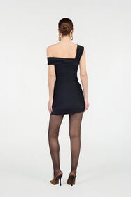 RC Black Mini Dress With Ruffles Black VWT152-LL002