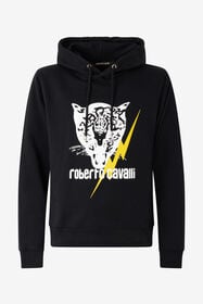 RC Sweat-Shirt Noir Avec Jaguar Et Éclair BLACK POT69B-CF052