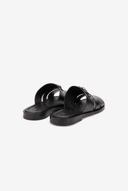 RC Sandalias De Cuero Negro BLACK WNS006-PZ908
