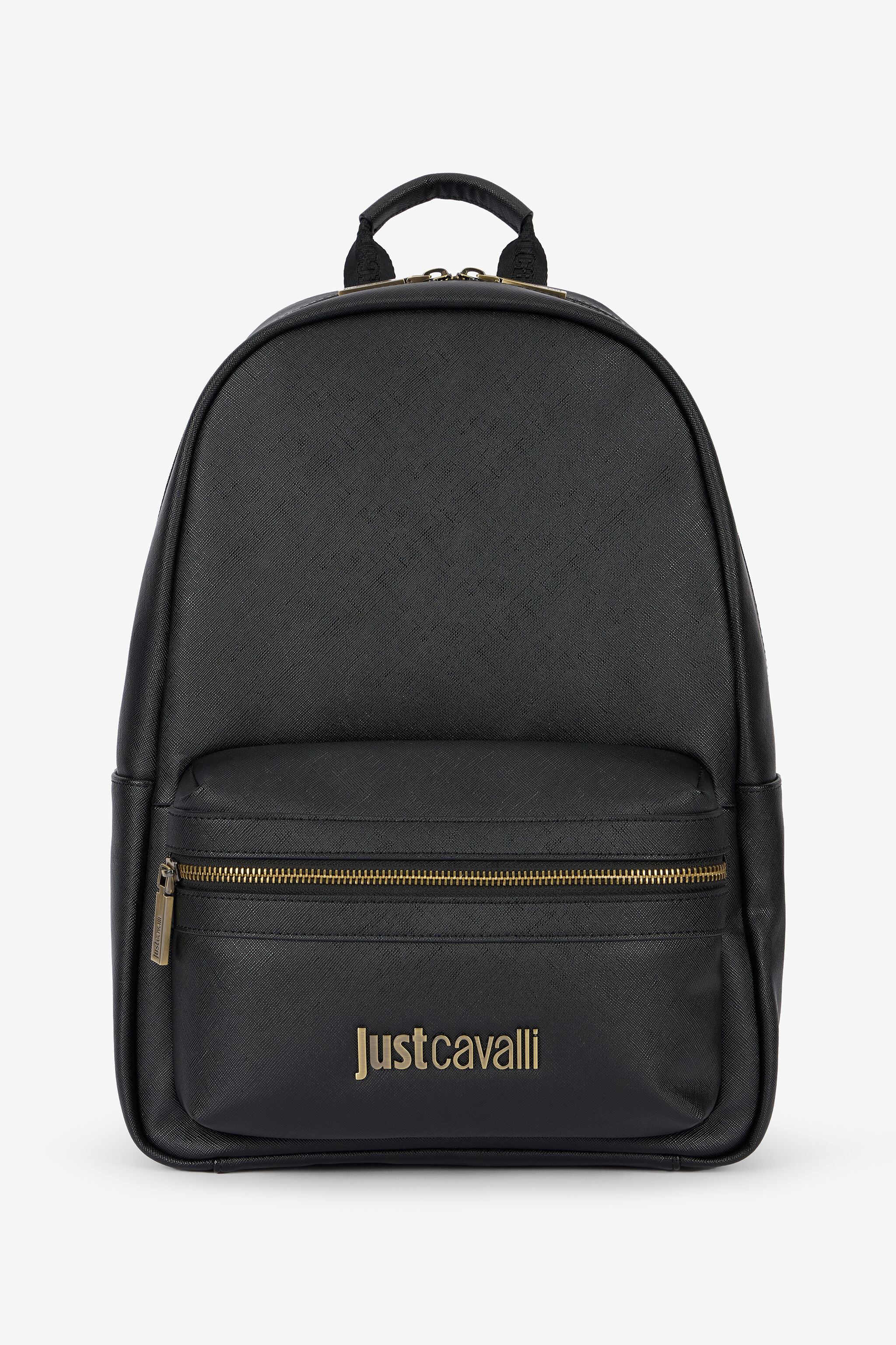 JC Black Just Cavalli Logo Backpack JC Black Just Cavalli Logo Backpack BLACK VFB015-VF547