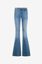 RC Blaue Schlagjeans mit Monogram RC RC Blaue Schlagjeans mit Monogram RC LIGHT BLUE QOJ205-DLO06