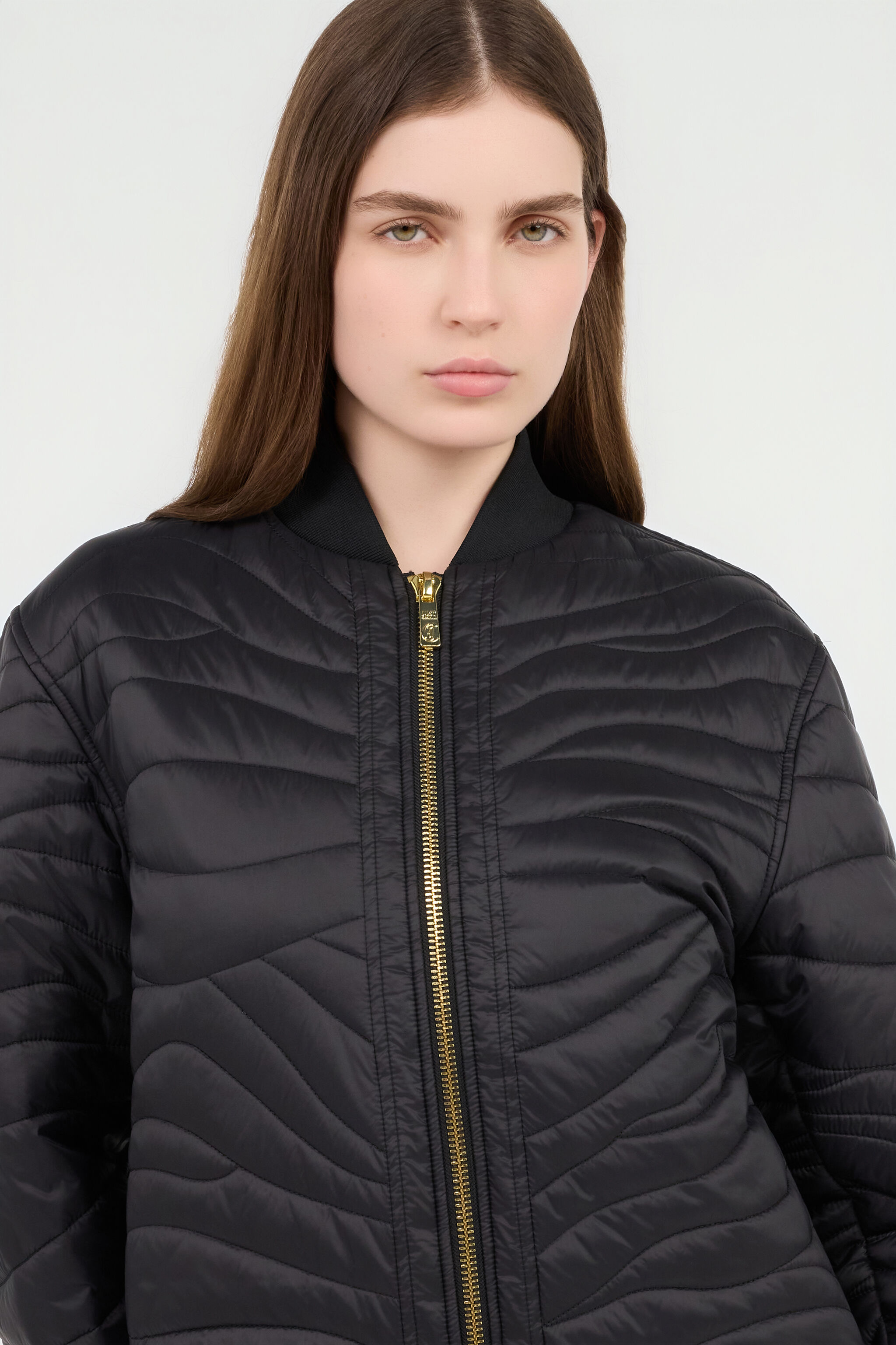 JC Zip Jacket With Quilted Zebra JC Zip Jacket With Quilted Zebra BLACK VFT313-VF463
