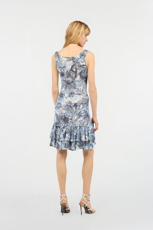 JC Short Jungle-Print Dress JC Short Jungle-Print Dress Light blue UFT169-UF235
