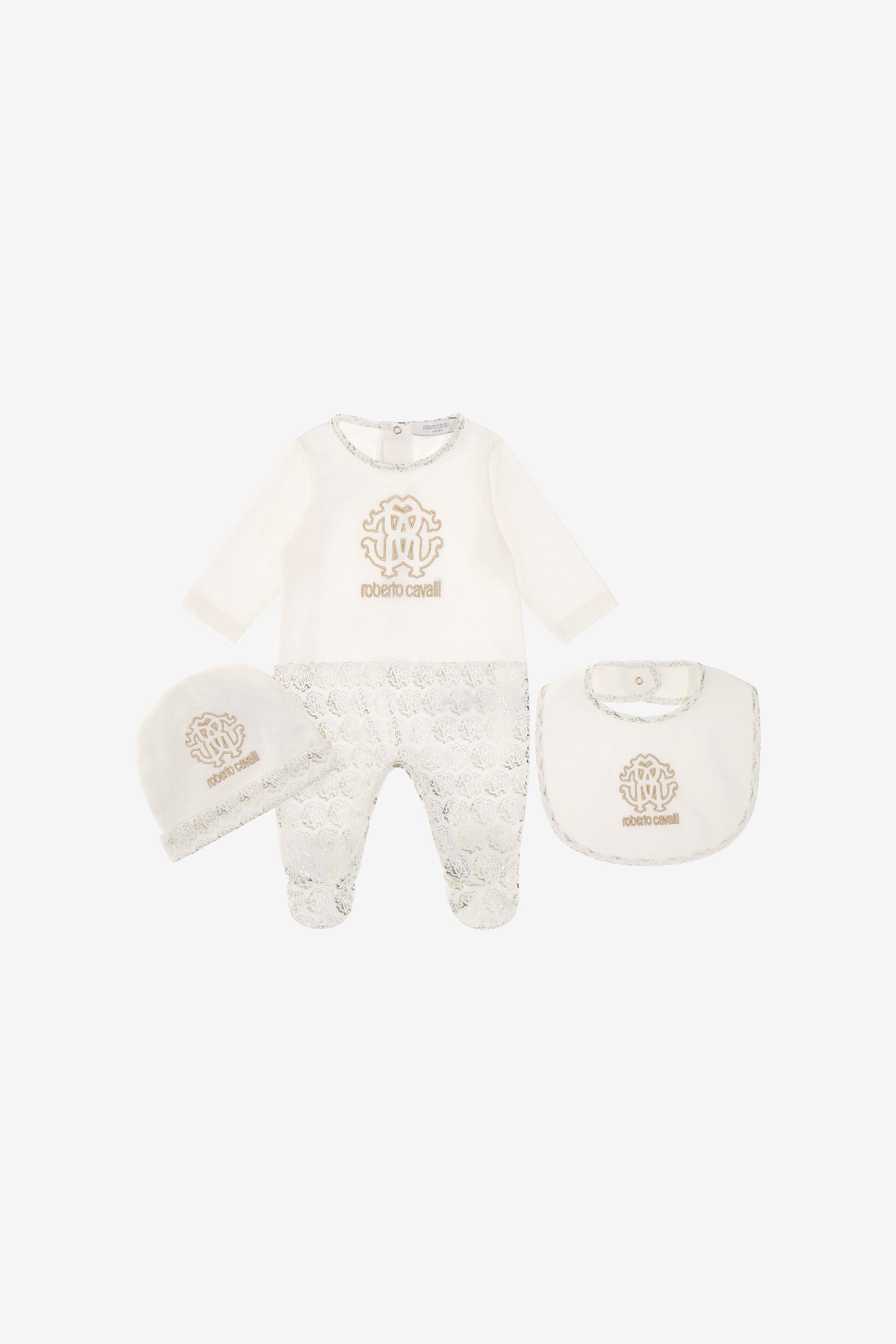 JU RC Monogram Babygrow set JU RC Monogram Babygrow set Gold SJT843-JD001