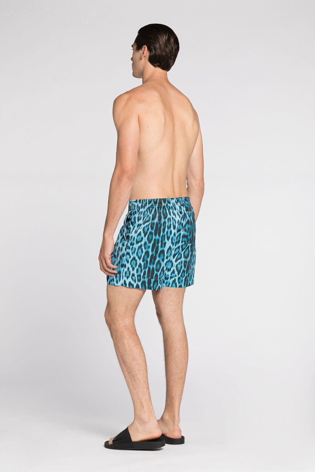 RC Leopard print drawstring swim shorts RC Leopard print drawstring swim shorts Blue QRH00K-5RF53