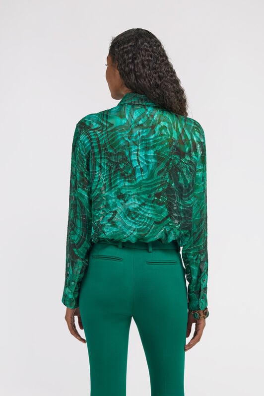 RC Malachite Print Blouse RC Malachite Print Blouse Green TKT704-HEN06