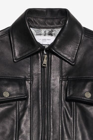 JU Lederjacke BLACK/P.G. XJP40C-PN001
