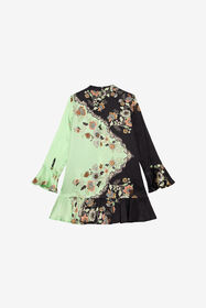 JU Kleid mit Kimono-Print GREEN/BLACK XJT11S-7HT67