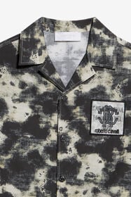JU Camisa De Algodón Con Motivo Camouflage CAMOU BLACK WJT70J-6SR15
