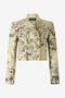 RC Veste Cropped À Imprimé Oriental Bird RC Veste Cropped À Imprimé Oriental Bird Ivoire/Rose VKT403-DJ084