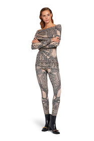 RC Leggings con stampa Henna Tattoo INDIGO/NUDE JQT205-8FS08